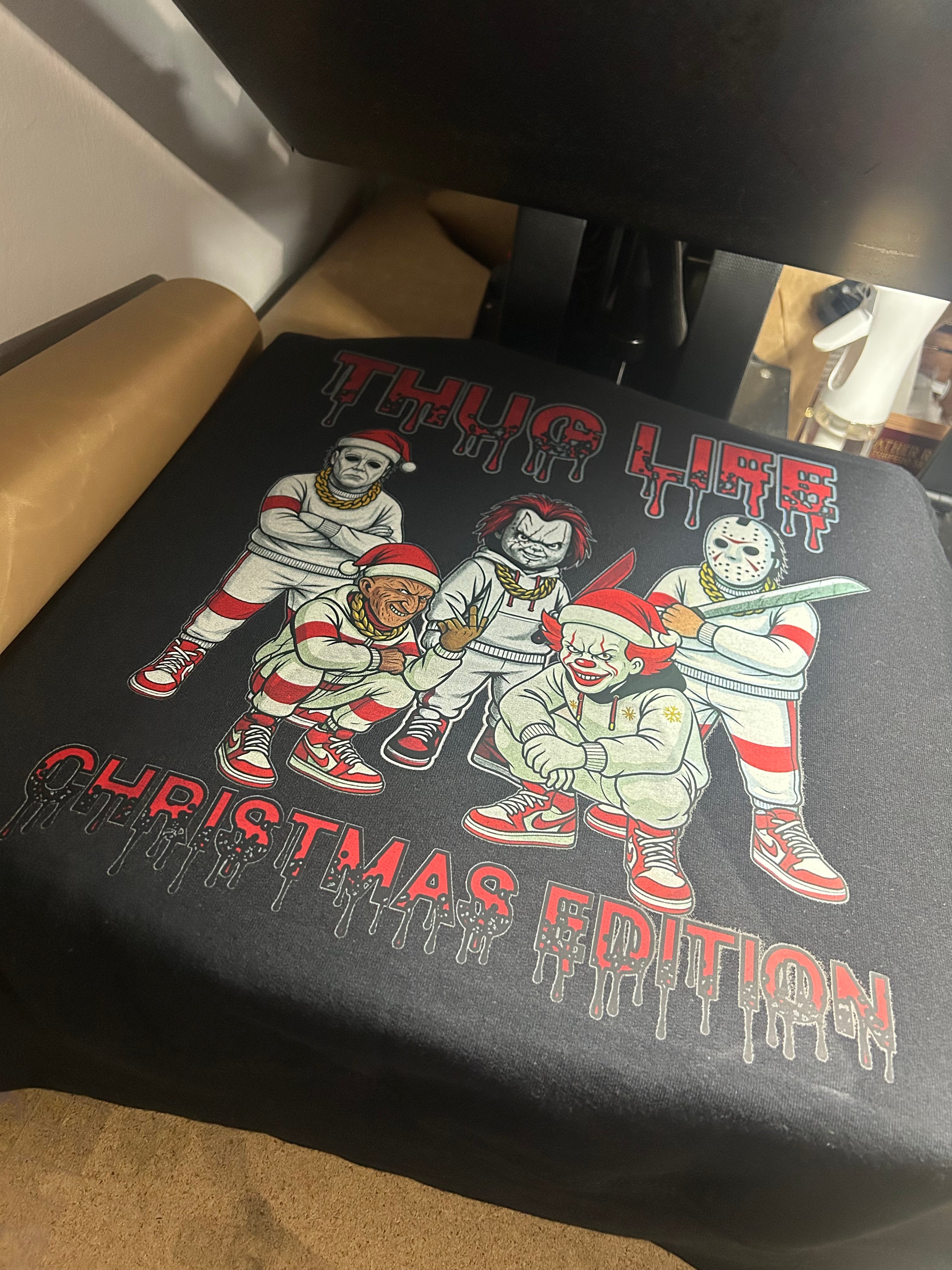 Slasher Christmas T-shirt-Horror Holiday Graphic Tee