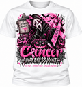 Woman’s Cancer Awareness Month Skull Spooky Halloween Nightshirt, Menswear Loungewear