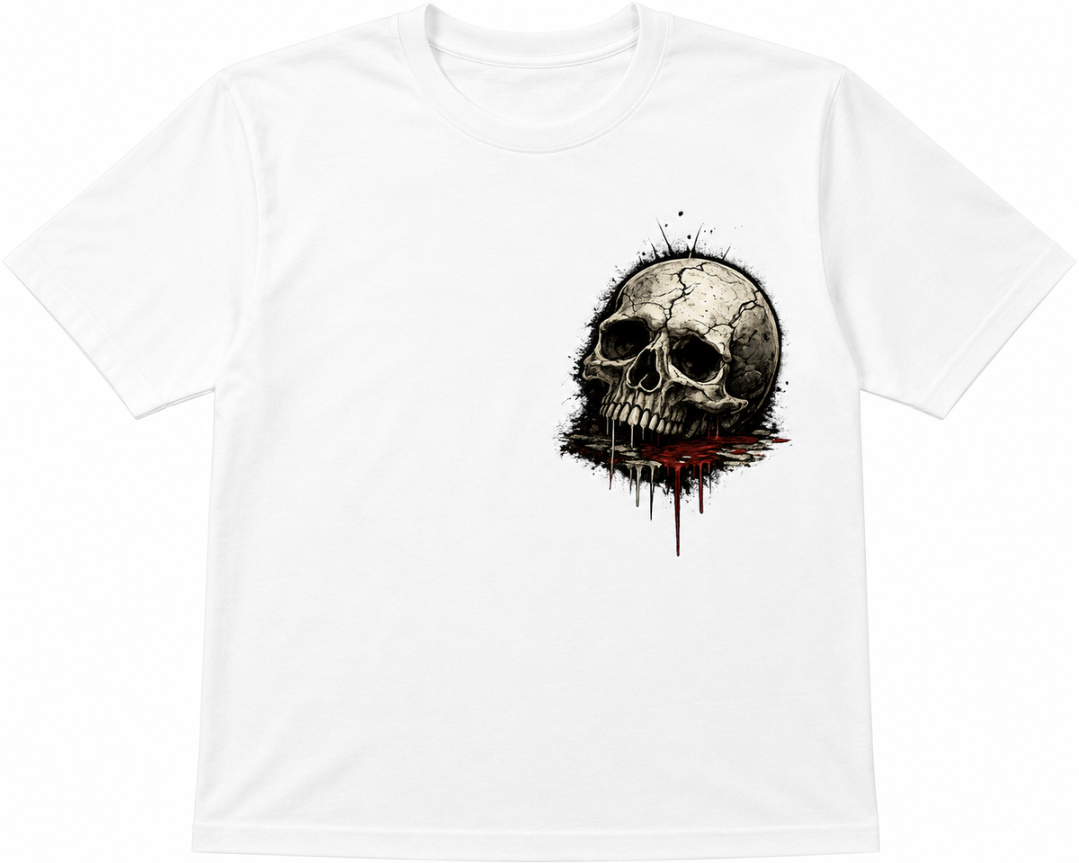 FUNNY HUSBAND T-SHIRT-W.I.F.E. WHAT I FEAR EVERYDAY SKULL GRAPHIC TEE
