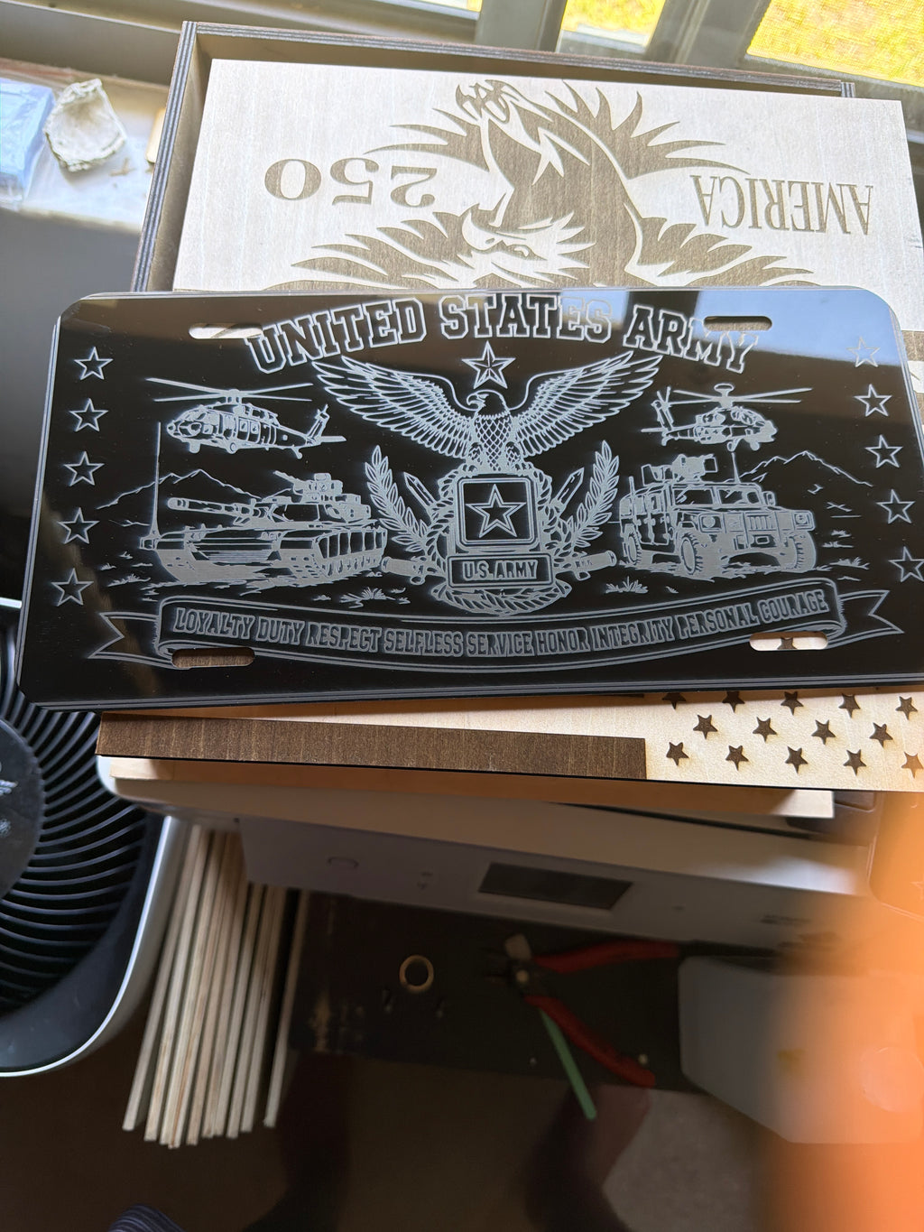 Custom U.S. Navy Metal License Plate- Personalized Military Auto Tag