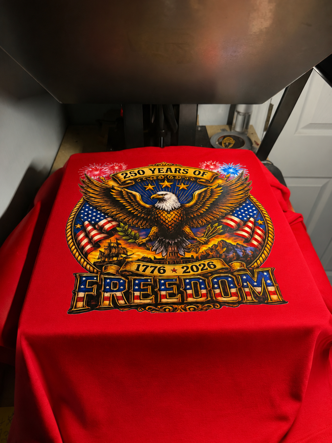 America 250 Celebration T-shirt-Patriotic Eagle Graphic Tee
