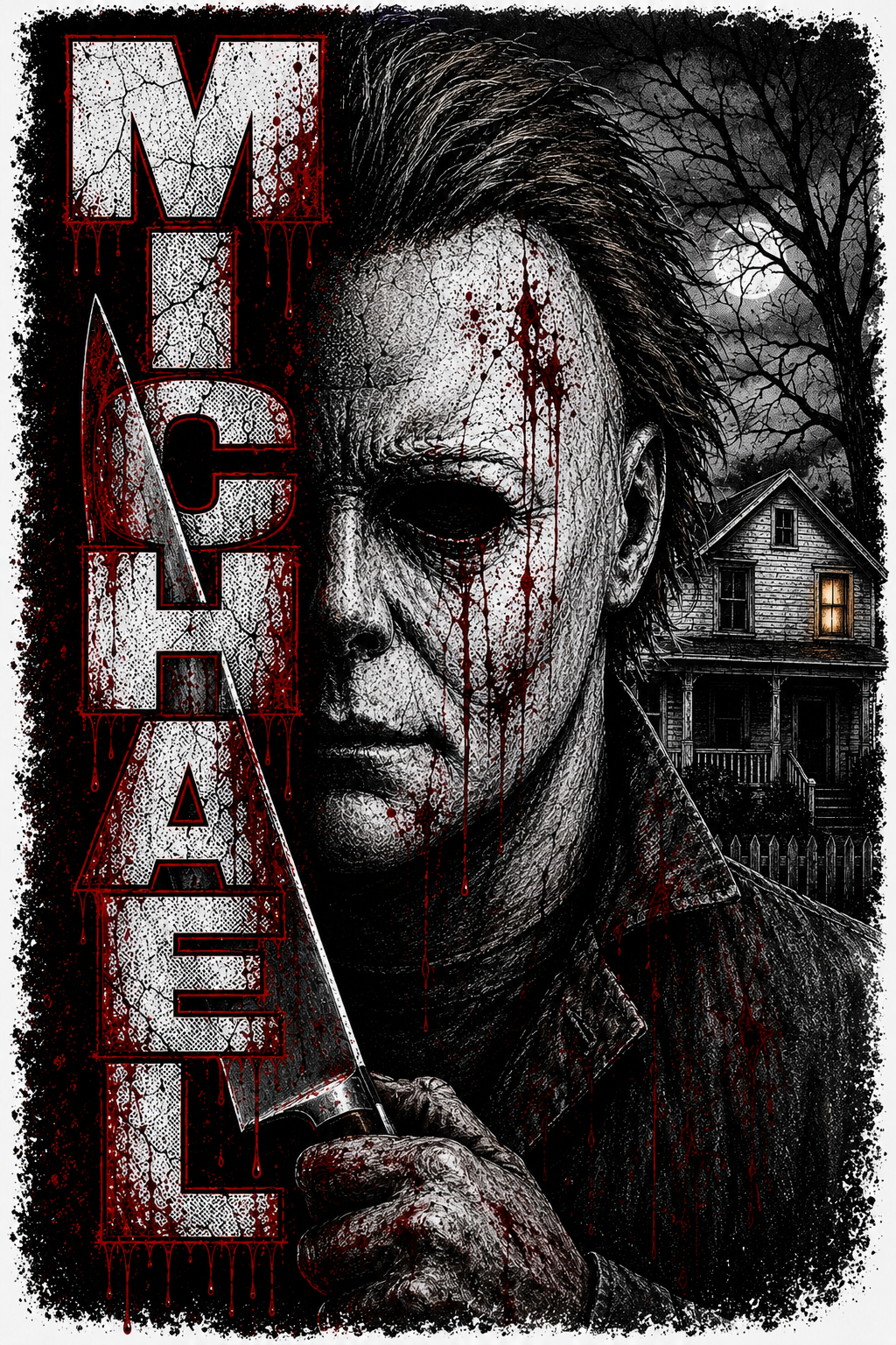 Michael Myers Halloween T-shirt horror Movie Graphic nTee Slasher Fan Shirt