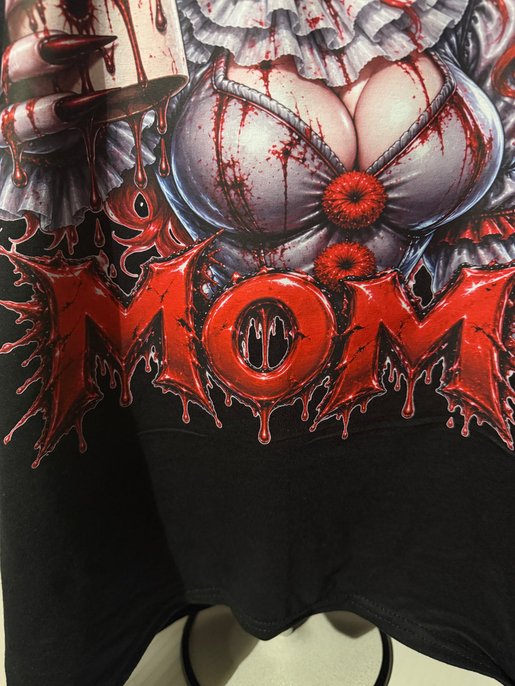 Scary Clown Mom Coffee Graphic – Horror Mom PNG Design