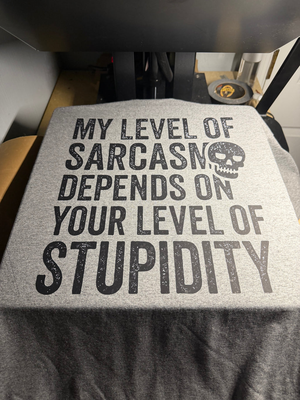 Funny Sarcasm T-shirt-My Level Of Sarcasm Depends on Your Level Of Stupidity