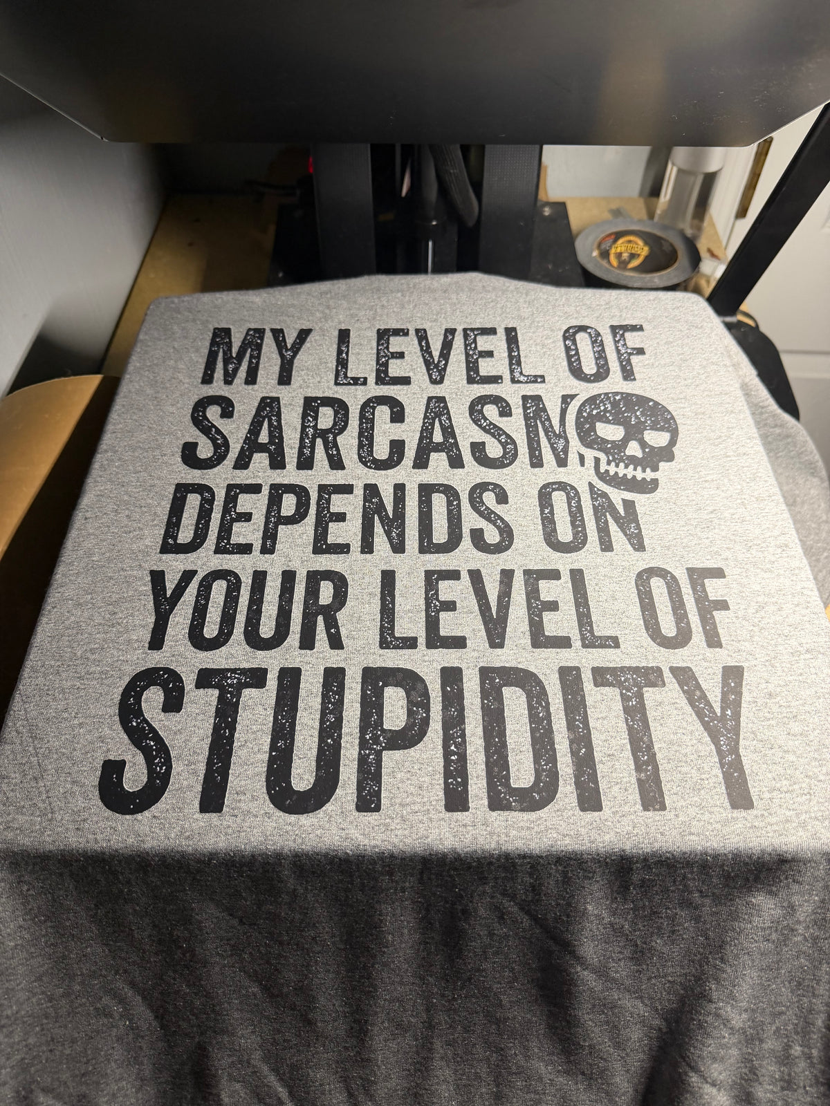 Funny Sarcasm T-shirt-My Level Of Sarcasm Depends on Your Level Of Stupidity